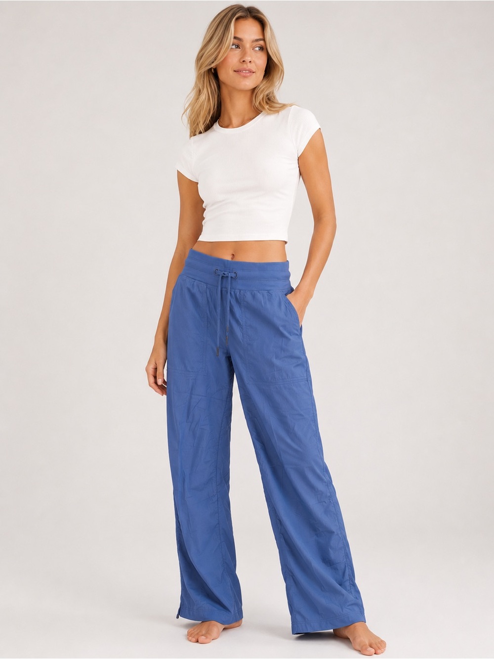 Lululemon Dance Studio Pants Wide-Leg Drawstring Pants in Blue